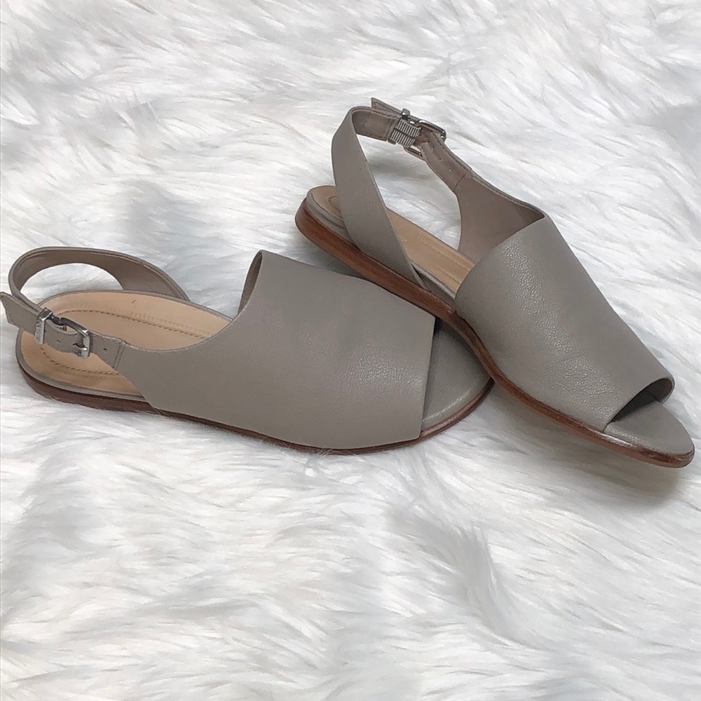 Nurture leather Grey ‘porrta’ sandal/flat buckle 8